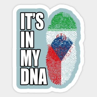 Iranian And Czech Mix Heritage DNA Flag Sticker